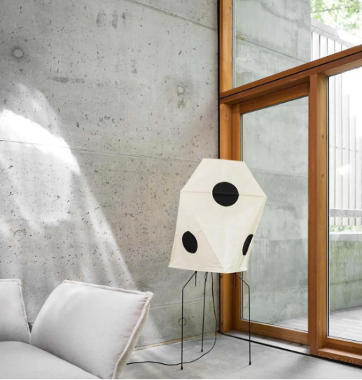 Wabi-Sabi Rice Paper Floor Lamp for Bedroom and Study
