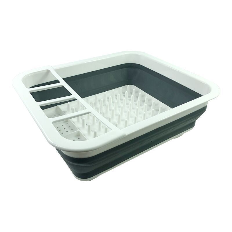 Foldable Kitchen Draining Bowl Rack and Utensil Holder