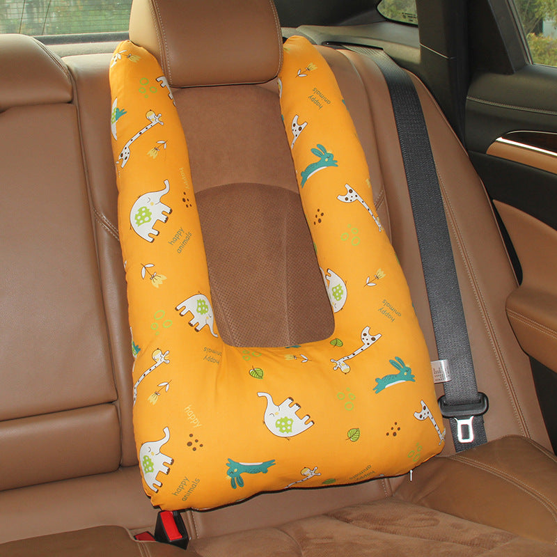 Cute Dual-Use Car Cushion Quilt for Kids with Cover