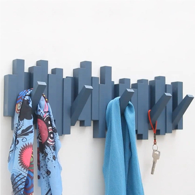 Creative Wall-Mounted Coat Rack and Hooks Organiser