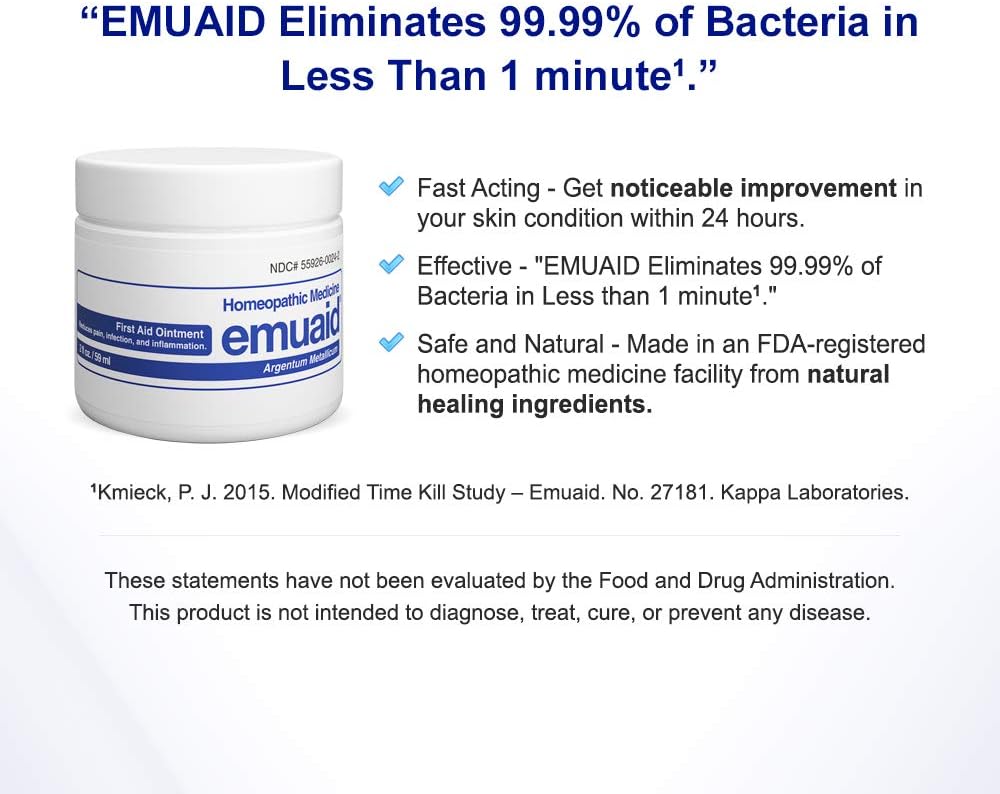 EMUAID Ointment - Eczema Cream. Regular Strength Treatment. Regular Strength for Athletes Foot, Psoriasis, Jock Itch, Anti Itch, Rash, Shingles and Skin Yeast Infection.