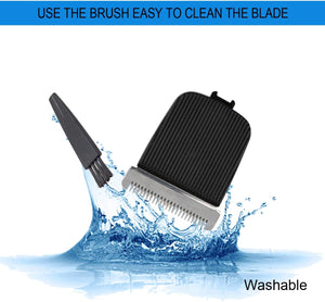 2 Pack Replacement Ceramic Blade Compatible with Manscaped The Lawn Mower Electric Groin Hair Trimmer 2.0 3.0 4.0 Replacement Ceramic Blade with a clean brush
