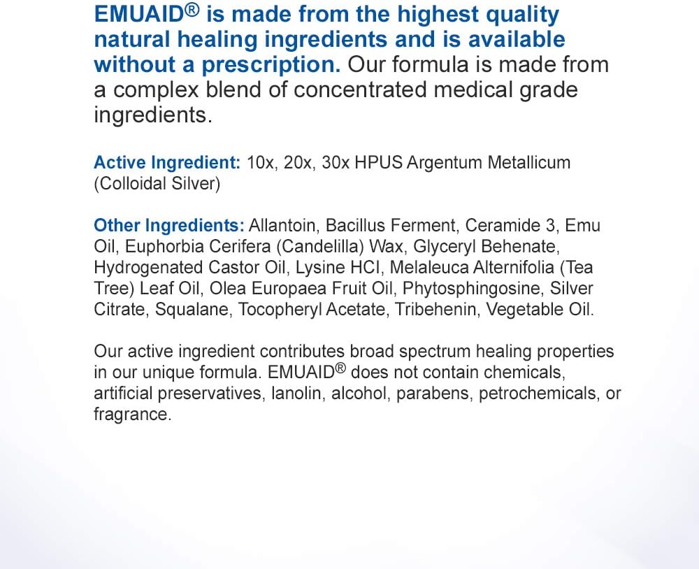 EMUAID Ointment - Eczema Cream. Regular Strength Treatment. Regular Strength for Athletes Foot, Psoriasis, Jock Itch, Anti Itch, Rash, Shingles and Skin Yeast Infection.