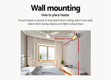 Load image into Gallery viewer, Devanti Strip Heater 1500W Electric Outdoor Radiant Infrared Heater Panel Indoor

