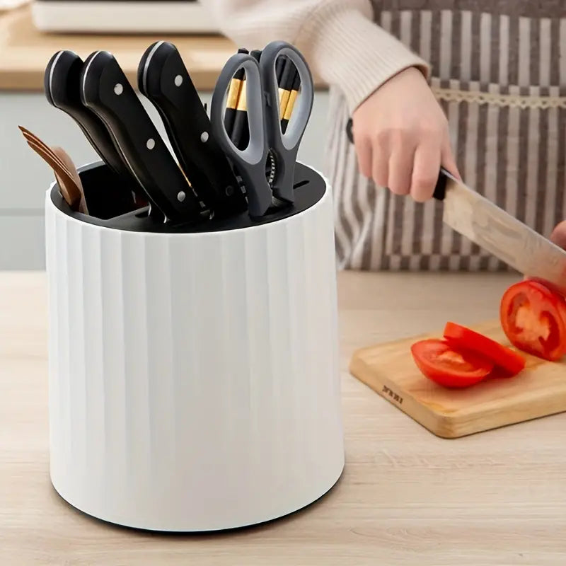 Rotating Kitchen Knife and Utensil Rack