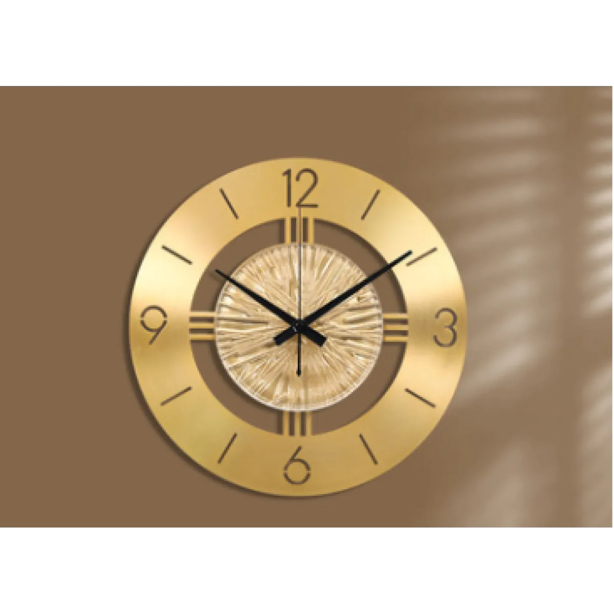 Metal Wall Clock with Elegant Pendulum