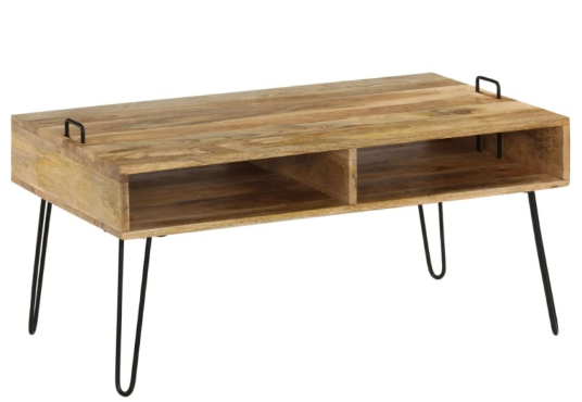 Solid Mango Wood Coffee Table - 100 x 60 x 45 cm