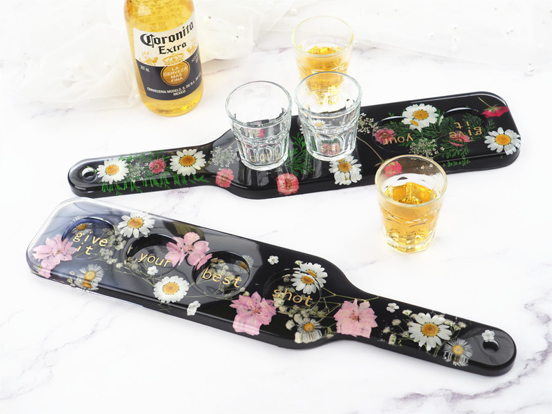 Resin Wine Glass Holder Mould for Unique Serving Tray