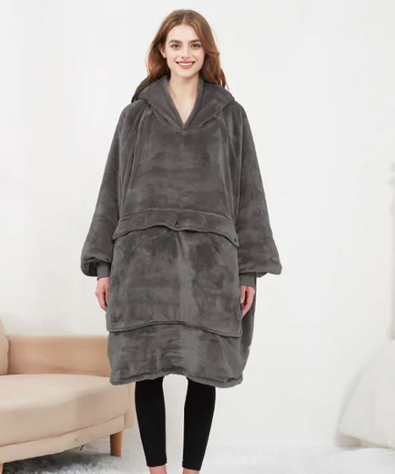 USB Electric Heating Blanket Hooded Lazy Blanket