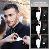 Ohuhu Men's Cotton, 100% Soft Cotton  Pocket Square for Men, White Hankies Pocket Square for Suit, 16''x16'' Pattan Australia