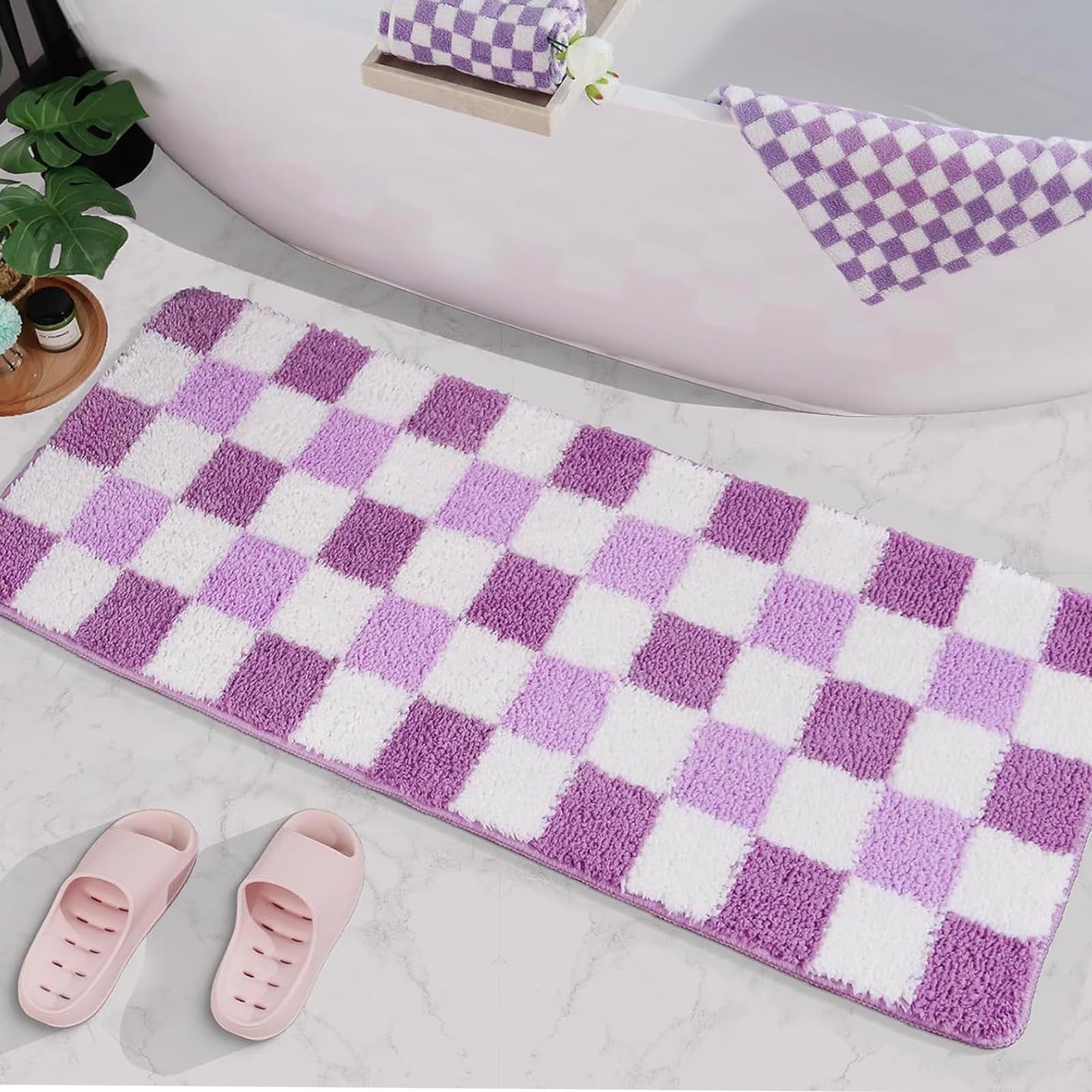 Absorbent Non-Slip Bathroom Door Mat for Home Use