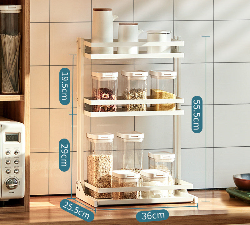 Multi-Layer Kitchen Spice Rack for Countertop Use