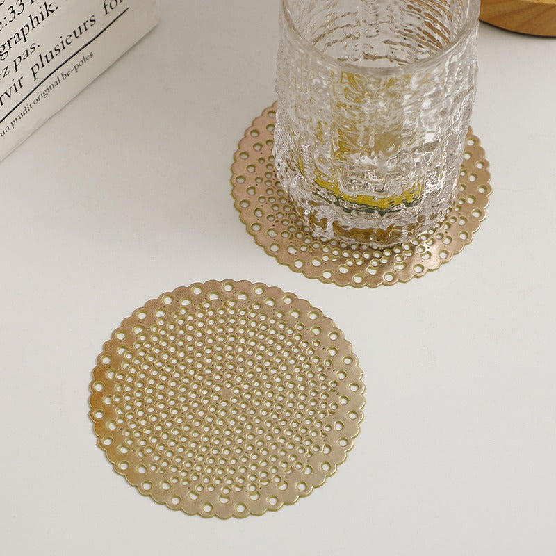Solid Colour PVC Hollow Placemat for Kitchen Decor
