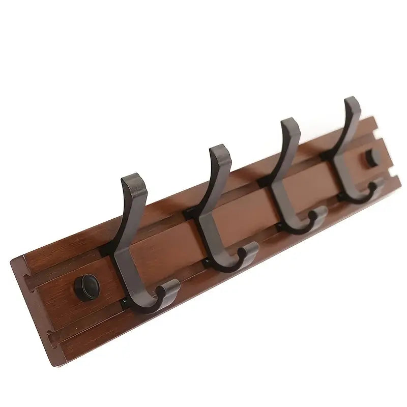 Wood and Plastic Wall Coat Hook with Shelf