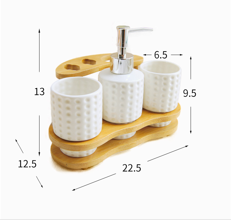 Toothbrush Holder and Bathroom Organiser Set