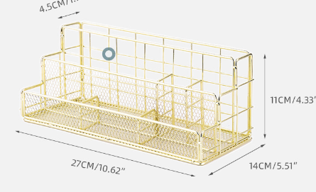 Wrought Iron Magazine Storage Rack for Office & Dormitory
