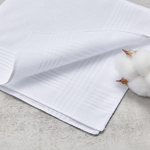 Ohuhu Men's Cotton, 100% Soft Cotton  Pocket Square for Men, White Hankies Pocket Square for Suit, 16''x16'' Pattan Australia