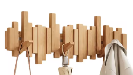 Wooden Piano Coat Rack