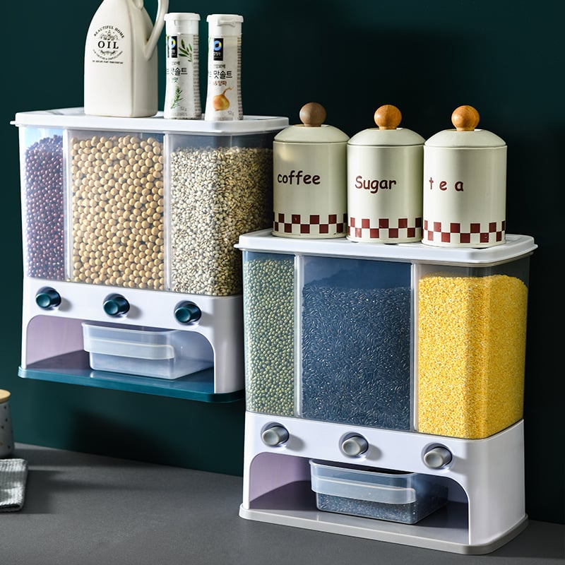 Wall-Mounted Clear Plastic Food Storage Container