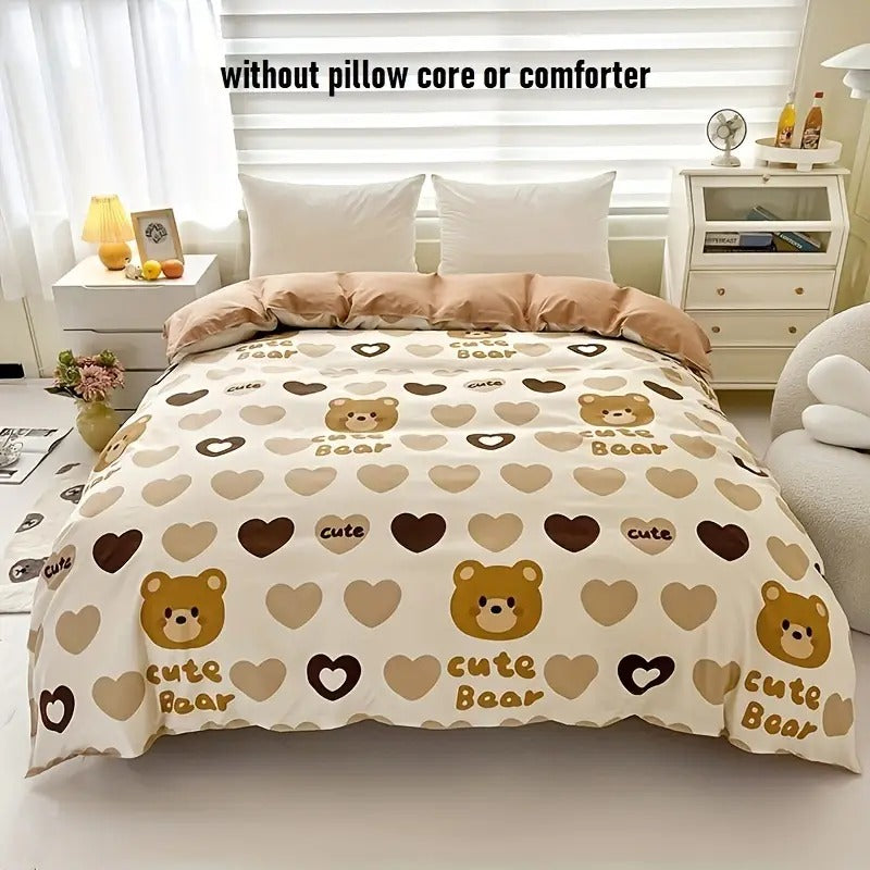 Aloe Vera Cotton Bedding Set with Quilt Cover (4 Pieces)