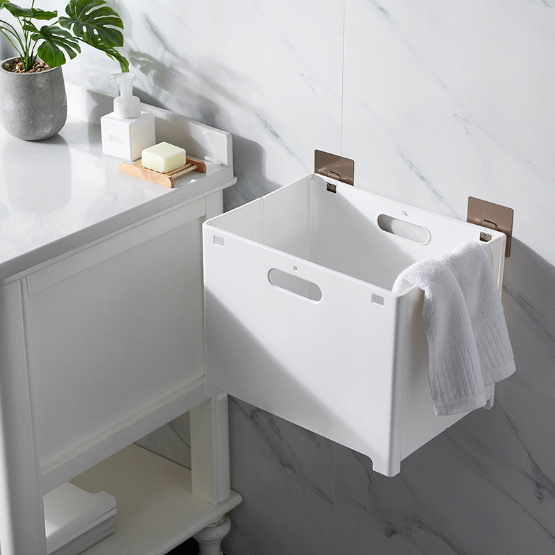 Wall-Mounted Laundry Basket, No-Drill Storage