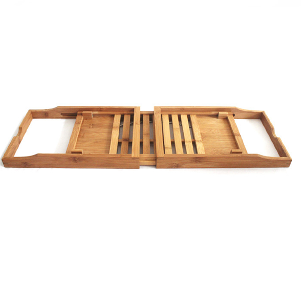 Bamboo Bathtub Storage Rack