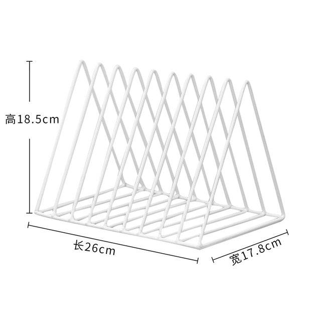 Scandinavian Metal Book Holder for Office & Magazine Storage