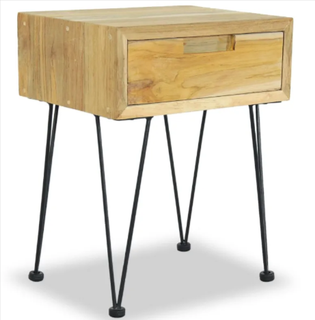 Solid Teak Bedside Cabinet