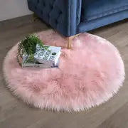 Fluffy Synthetic Fur Creative Door Mat and Floor Rug