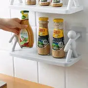 Punch-Free Multifunctional Floating Shelf for Storage