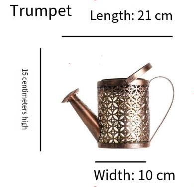 Solar Light Watering Can with Hollow Projection Lamp