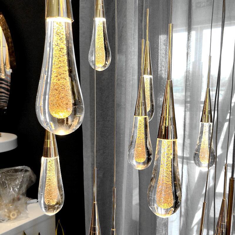 Postmodern Crystal Pendant Light for Dining & Bedroom