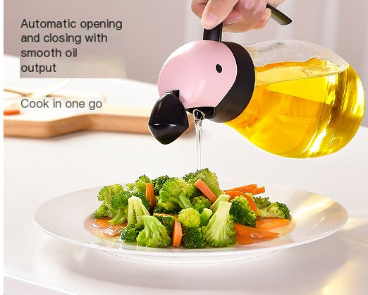 Automatic Opening Glass Oil Dispenser for Kitchen Use