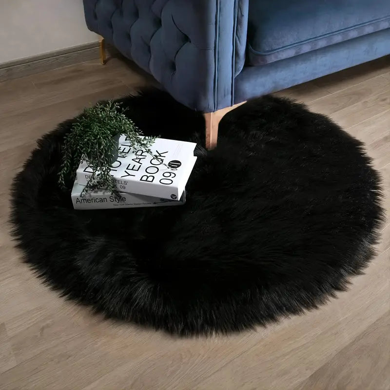 Fluffy Synthetic Fur Creative Door Mat and Floor Rug