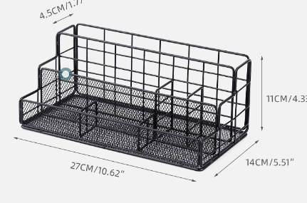 Wrought Iron Magazine Storage Rack for Office & Dormitory