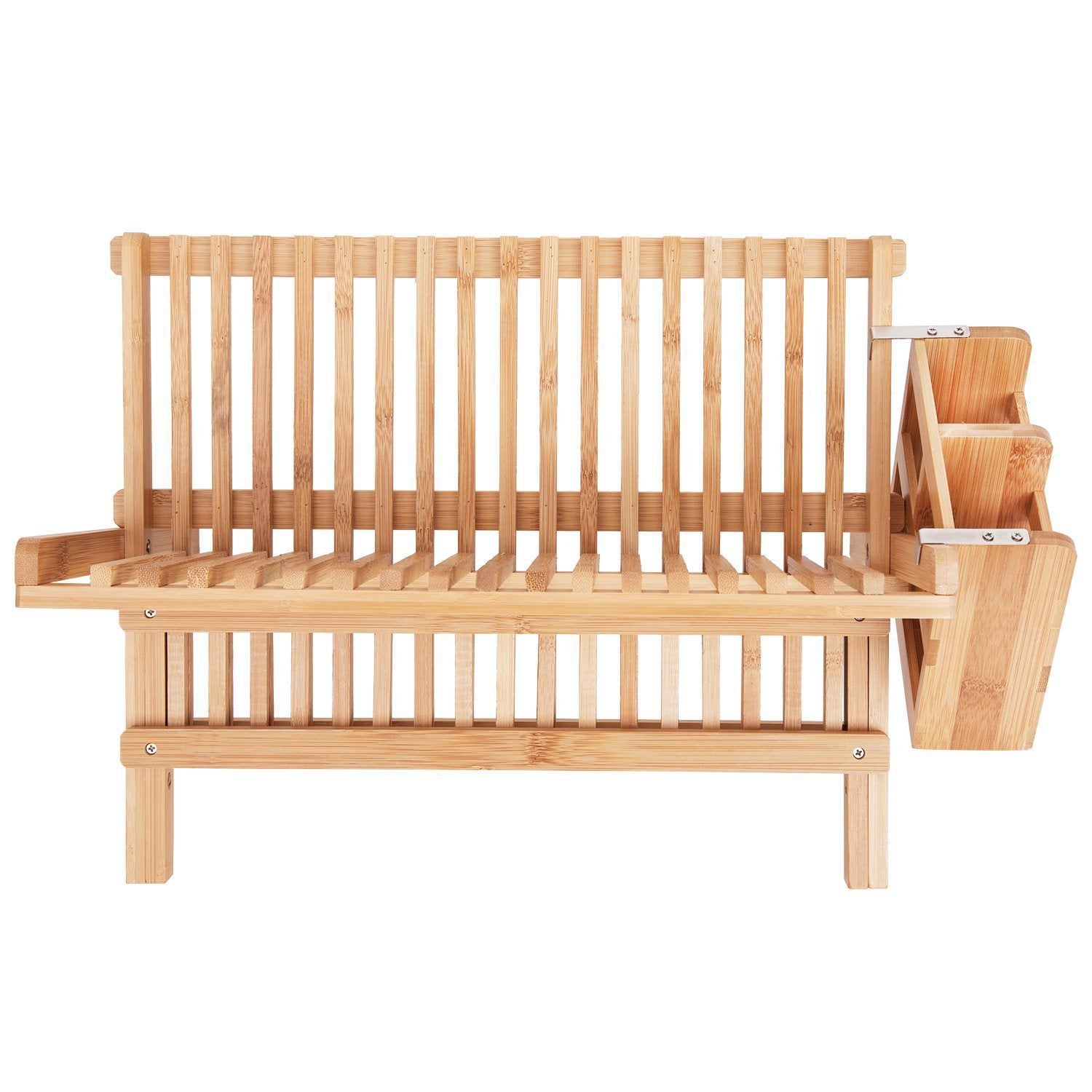 Bamboo Folding Dish Rack for Kitchen Organisation