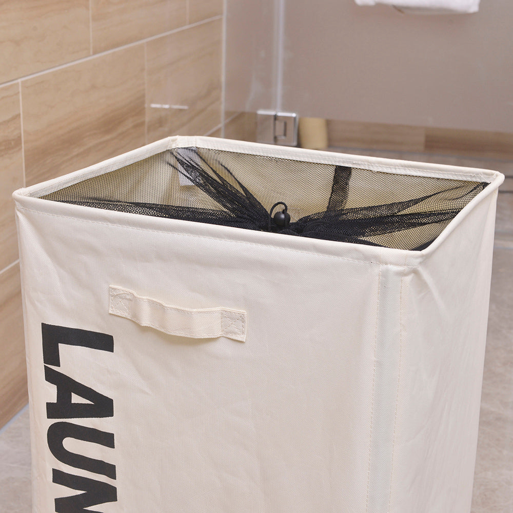 Oxford Cloth Rolling Laundry Basket with Wheels