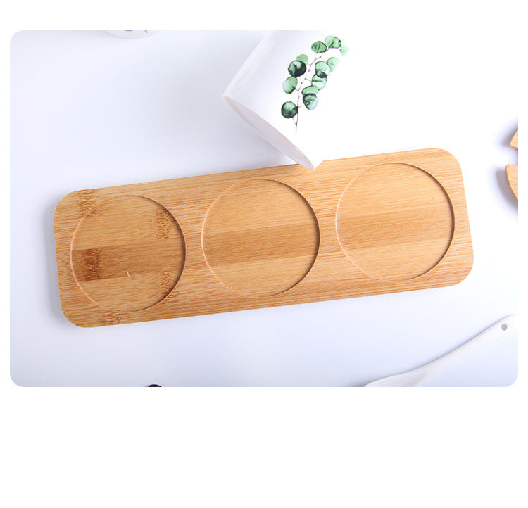 Ceramic Spice Jar Set with Green Plant Design (3 Pieces)