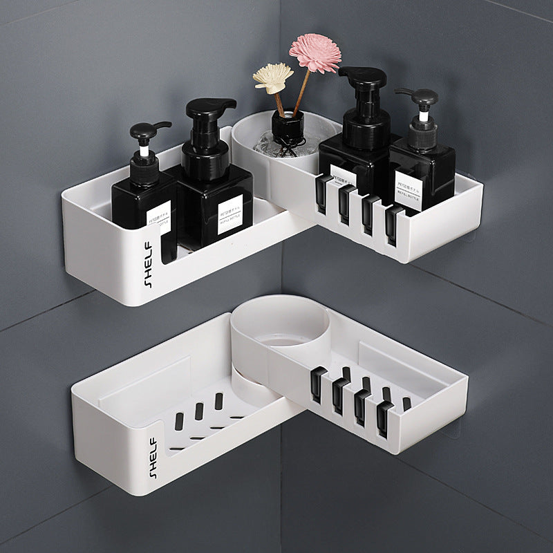 Triangle Corner Bathroom Shelf, No-Drill