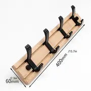 Wood and Plastic Wall Coat Hook with Shelf
