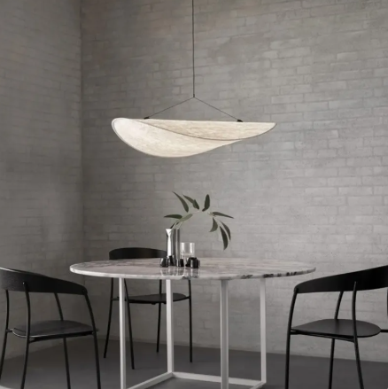Silk Drum Chandelier - White Fabric Ceiling Pendant Light