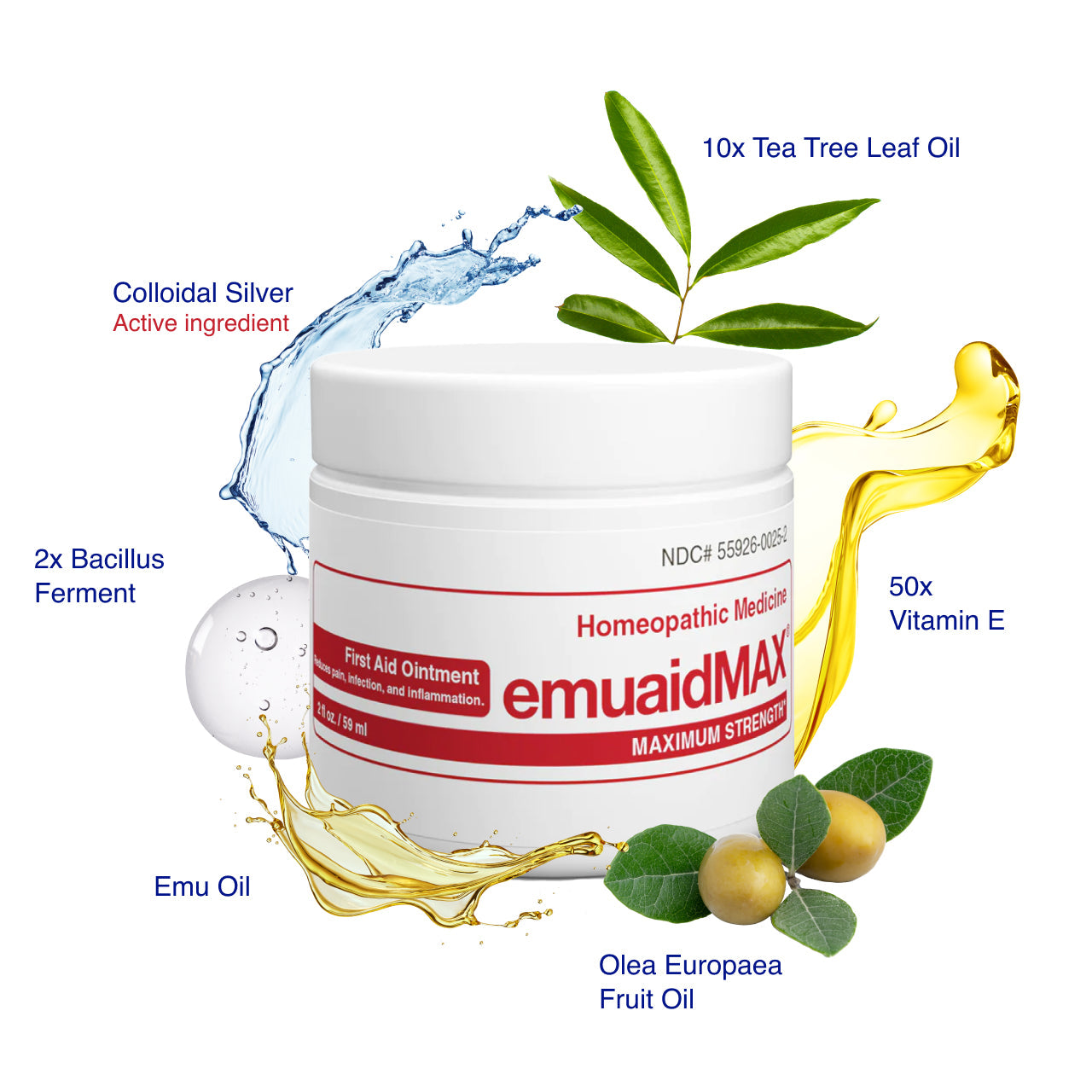 EMUAIDMAX Maximum Strength First Aid Ointment – packaging detail