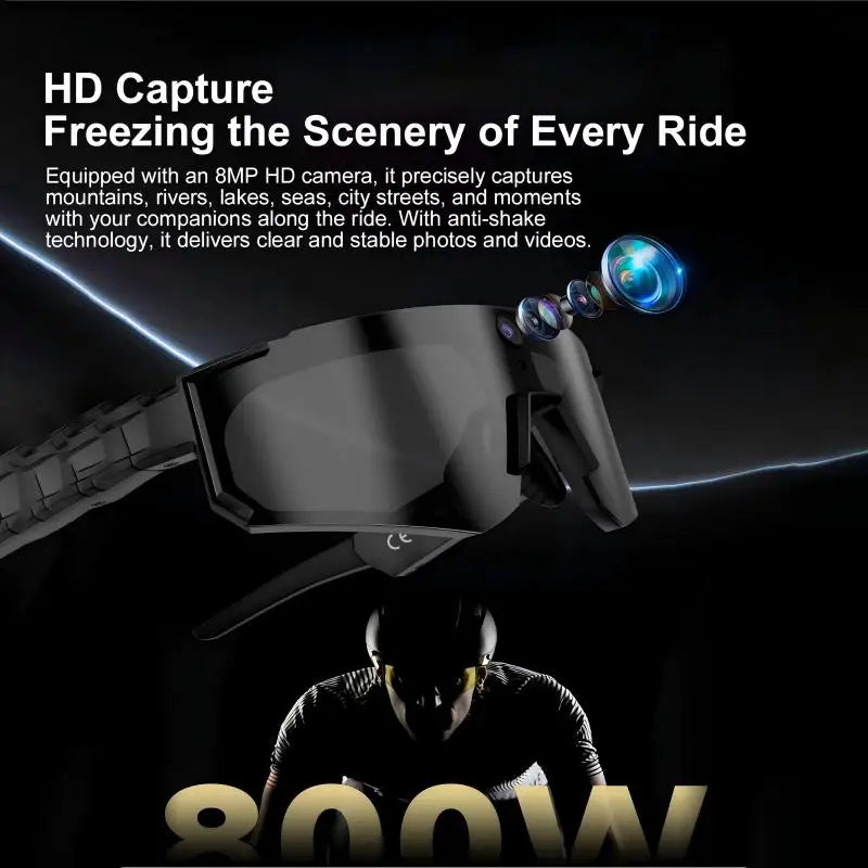 Camera Sunglasses — 1080P Video, 8MP Photo, Dual Mic, 32GB