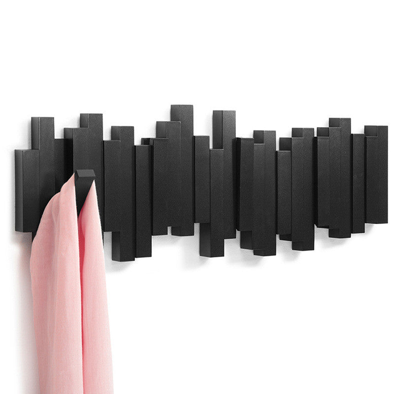 Creative Wall-Mounted Coat Rack and Hooks Organiser