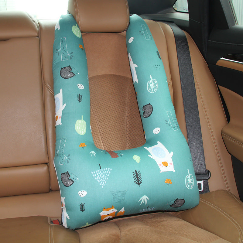 Cute Dual-Use Car Cushion Quilt for Kids with Cover