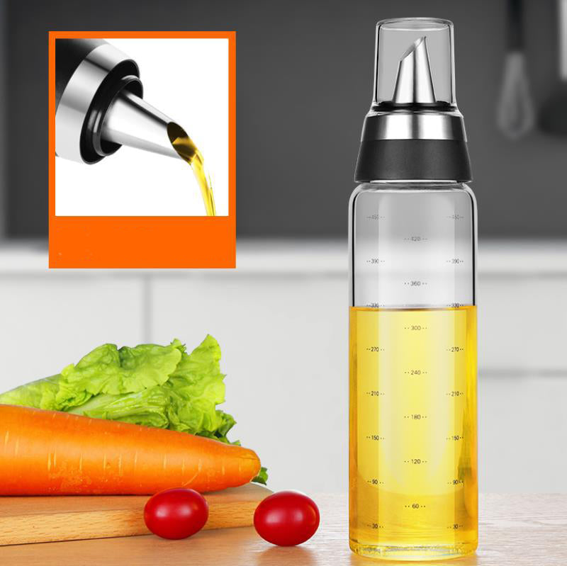Leak-Proof Glass Oil Dispenser Set for Kitchen Use
