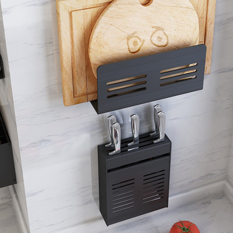 Nordic Minimalist Kitchen Storage Rack with Utensil Holder