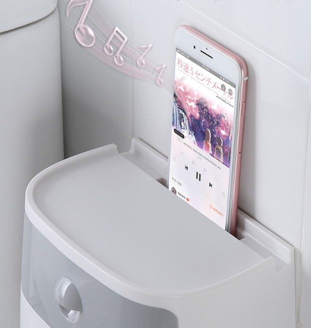 Tissue Box and Bathroom Storage Organiser Shelf
