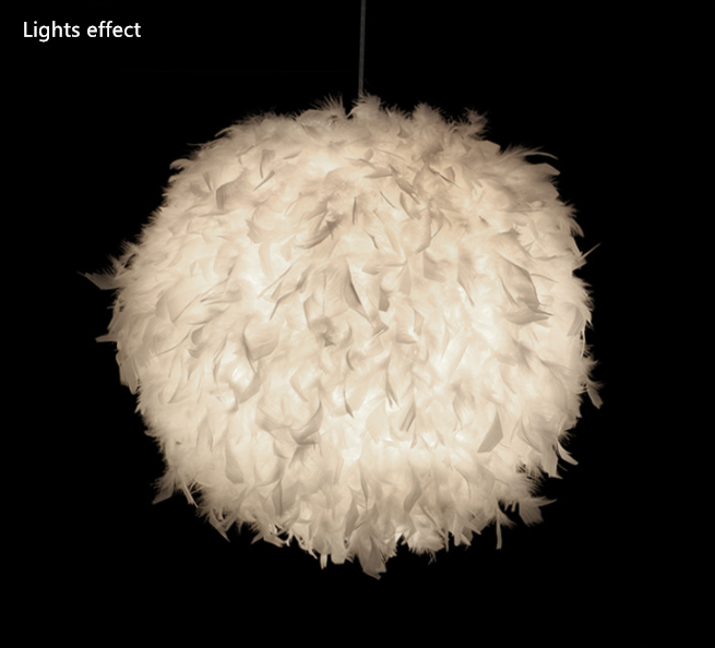 Feather Round Ball Pendant Light