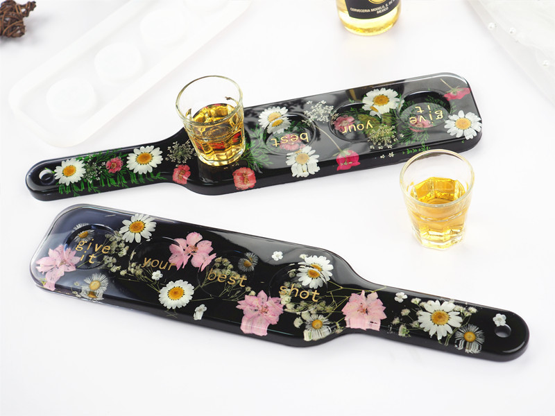 Resin Wine Glass Holder Mould for Unique Serving Tray